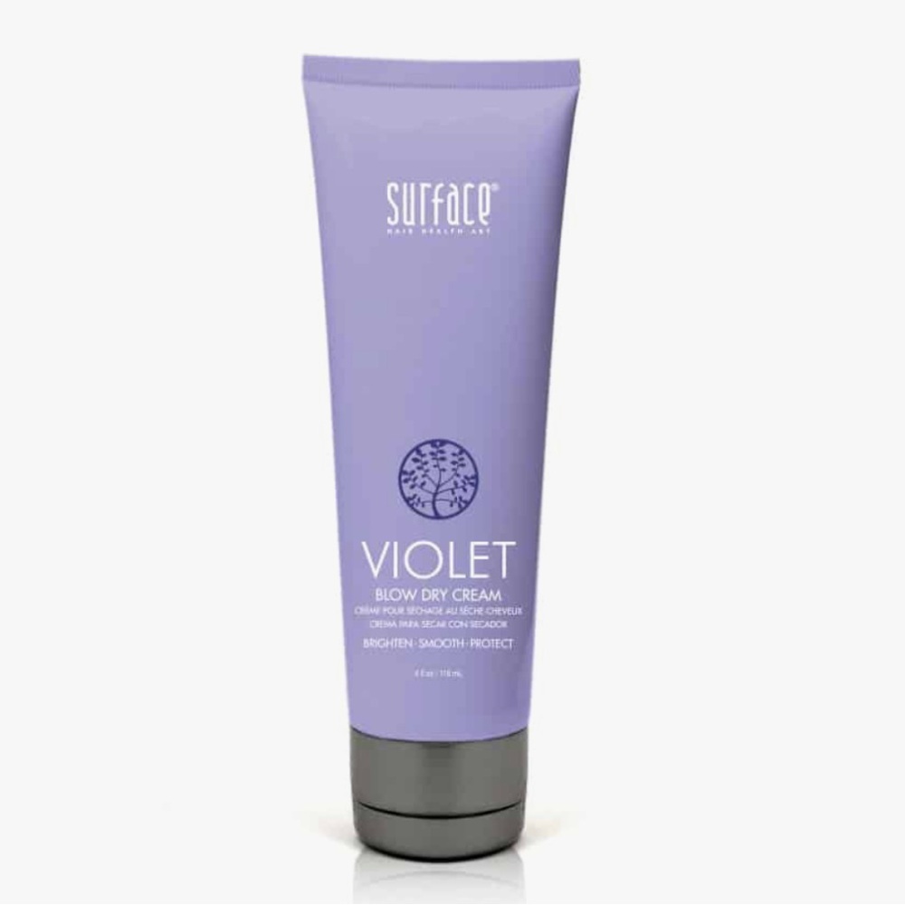 Surface Violet Blow Dry Cream 4oz Blonde Brighten Smooth Protect Vegan Haircare